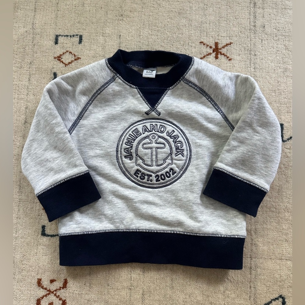 Janie and Jack anchor sweatshirt size 12-18